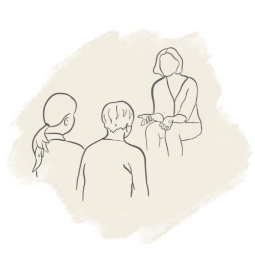 Systemische Paarberatung skizziert als Icon